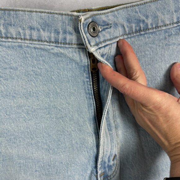 NWT Abercrombie Fitch 90s Relaxed Cutoff High Rise Shorts Size 22 / 36 Denim NEW - Picture 4 of 15